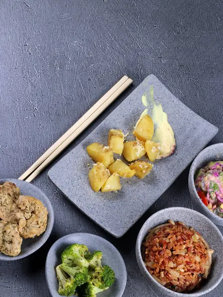 sağlıklı besin maddeleri organik arka plan vitamin ham market salatası geleneksel Asya menü sanatı