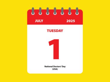 Ulusal doktor günü etkinliği, juli takvim doktoru dünya afişi, bayram tıbbi geçmişi.