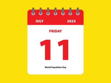 Dünya nüfusu günü etkinliği Temmuz takvim ikonu barış küresi sosyal hayatı kutluyor dünya şarküteri