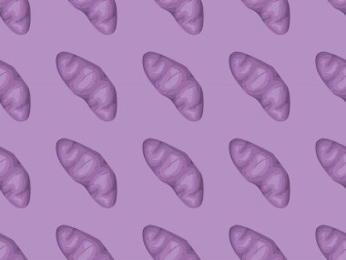 tatlı patates mor taro hasadı vegan doğal çiğ Asya diyeti Japon ev yapımı aperatif ekmek deri sanatı