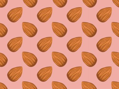 Badem vektörü fıstık illüstrasyonu vejetaryen yağı mevsimlik karikatür elementi organik vegan diyet sağlığı