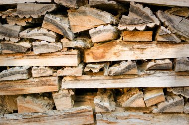 Odun, kereste, şömine için atık, ateş, ev ısısı. Yüksek kalite fotoğraf