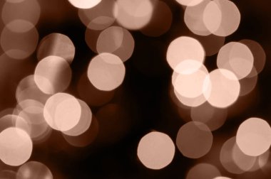 Mocha Mousse ışıkları arka plan bokeh, Noel ışıkları bokeh. Mocha Mousse soyut arka plan. Yüksek kalite fotoğraf