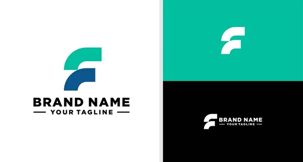 Carta Logo Monograma Simple Shape Bold Editable — Vector de stock