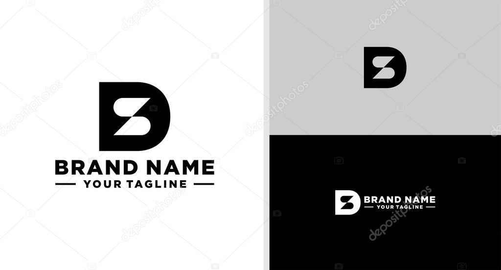 DS LOGO MONOGRAM FUTURISTIC MODERN SIMPLE EDITABLE