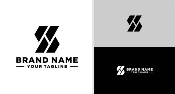 Logo Monograma Elegante Bold Editable Construcción — Vector de stock