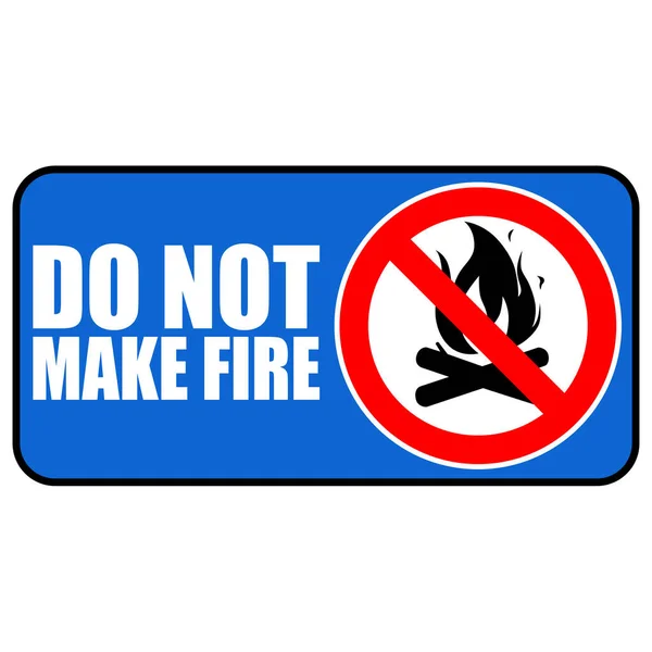 不要使火警警告文字和蓝色背景水平 — 图库矢量图片