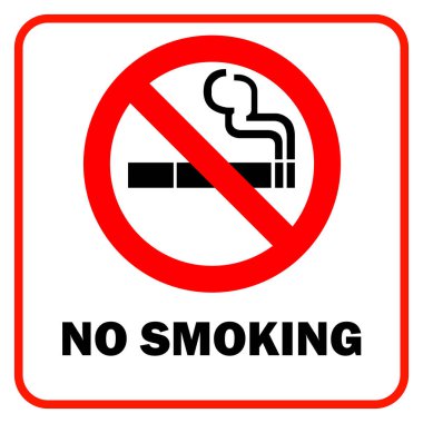 uyarı metniyle sigara içilmeyen alan