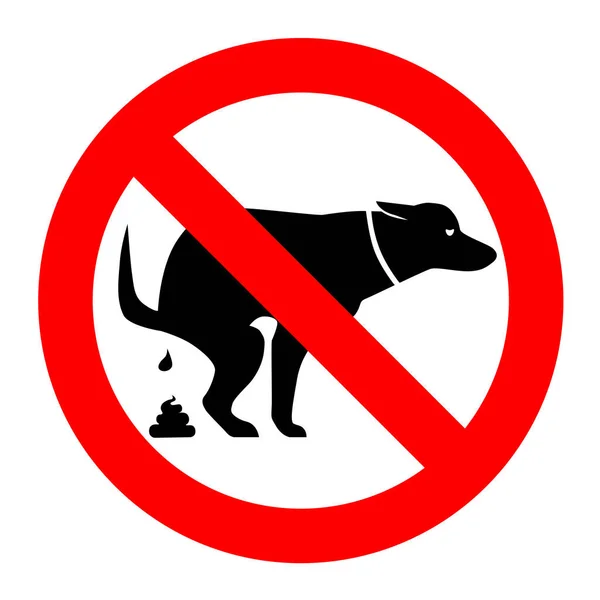 Dog Poopping Poop Zone Sign — ストックベクタ