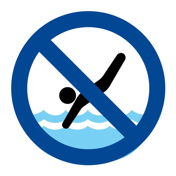 Geen Duikbord Zwembad Blauw Kleur — Stockvector