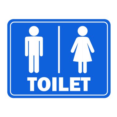 Tuvalet tabelası erkekler kadınlar baylar bayanlar mavi