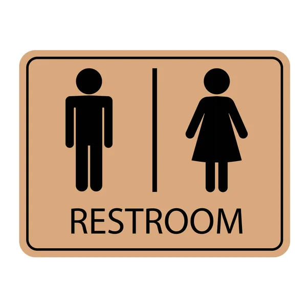 Toilette Toilette Zeichen Männer Frauen Herren Damen Creme — Stockvektor