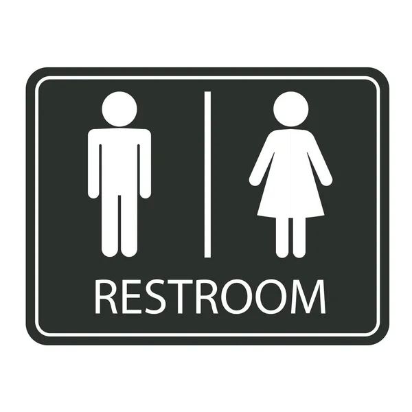 Toilette Toilettenschild Männer Frauen Herren Damen Dunkelgrau — Stockvektor