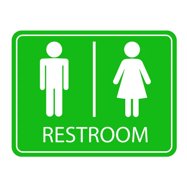 Toilette Toilettenschild Männer Frauen Herren Damen Grün — Stockvektor