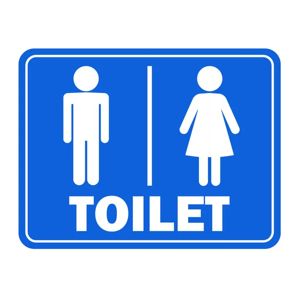 Toaleta Toaleta Znak Mężczyźni Kobiety Panowie Panie Niebieski — Wektor stockowy