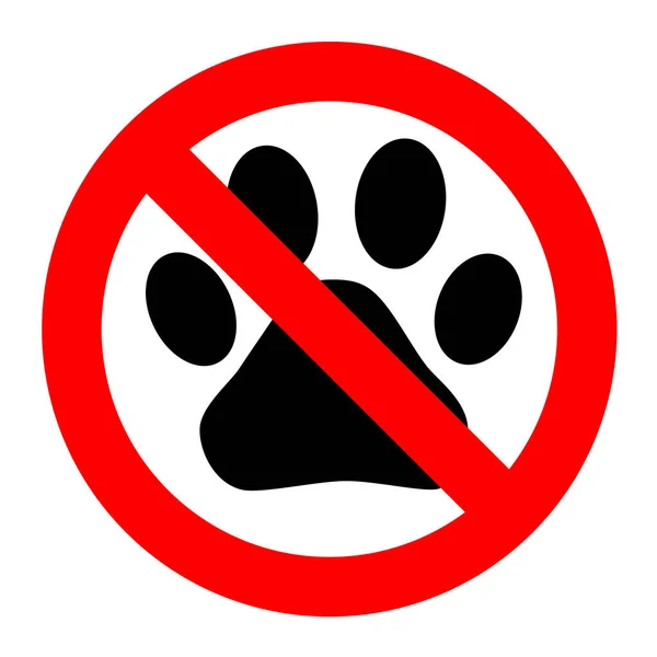 Inga Husdjur Tillåtna Tecken — Stock vektor