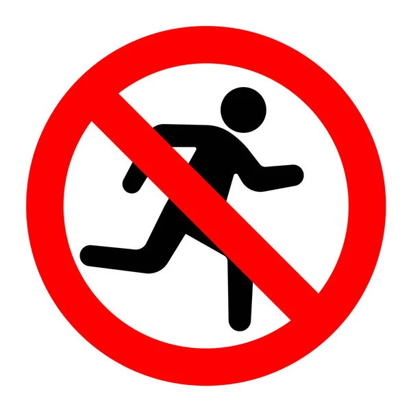 禁止在泳池区跑步标志 — 图库矢量图片