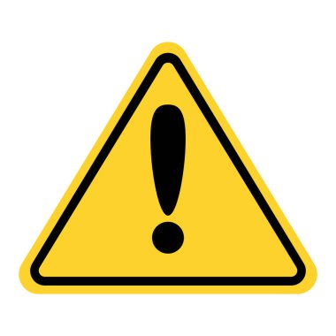 Sarı üçgen uyarı işareti simgesi