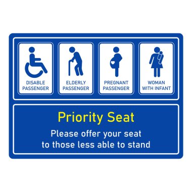 Toplu taşımacılık otobüslerinde ve toplu toplu taşımacılıkta öncelikli koltuk engelli hamile bebek yaşlıları etkisiz hale getirir