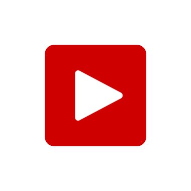 kırmızı oynat düğmesi video düğmesi simgesi