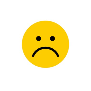 Sarı üzgün yüz simgesi simgesi