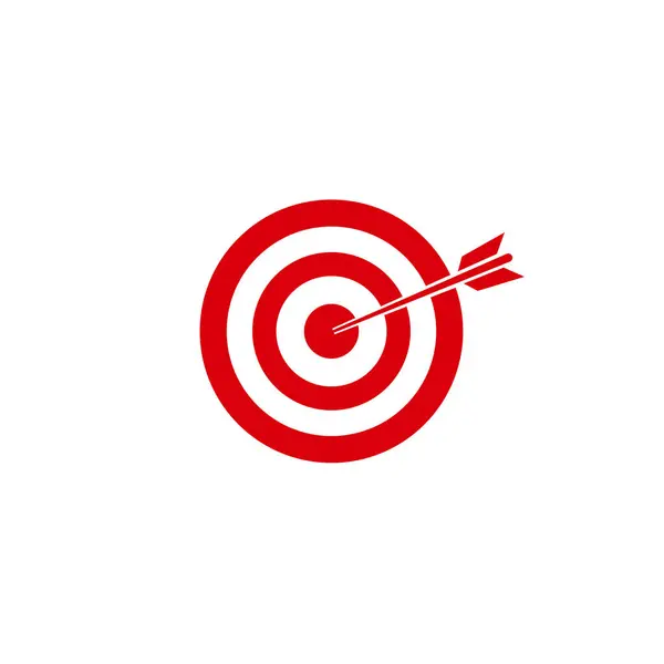 Dart Arrow Reach Target Dartboard Focus Target — Stock Vector