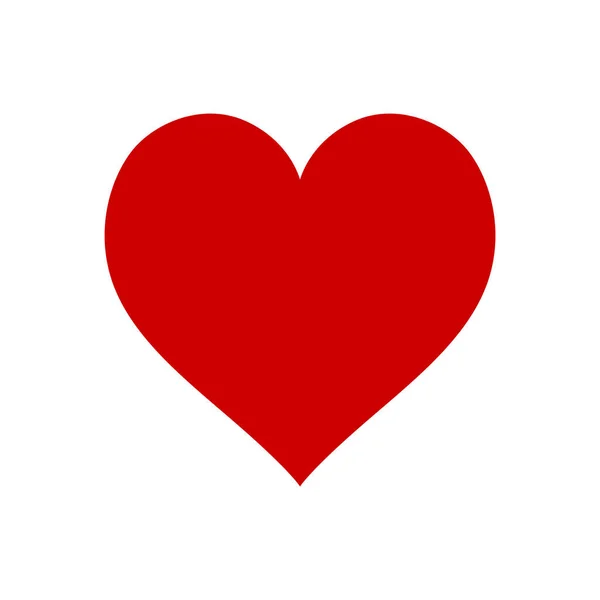 Coração Vermelho Coração Símbolo Amor Valentine — Vetor de Stock