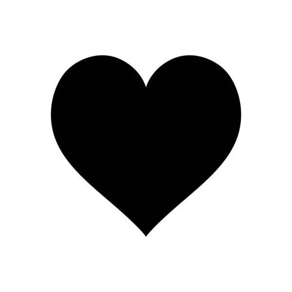 Herz Symbol Der Liebe Und Valentin Schwarz Weiß — Stockvektor