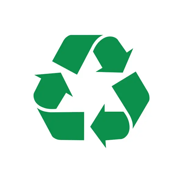 Reciclar Símbolo Verde Conservación Ambiental — Vector de stock