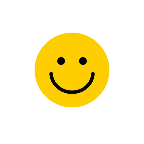 Icono Emoticono Cara Sonriente Amarillo — Vector de stock