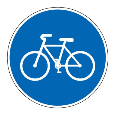 bisiklet park işareti mavi yuvarlak arkaplan