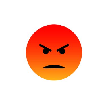 kırmızı kızgın yüz simgesi simgesi
