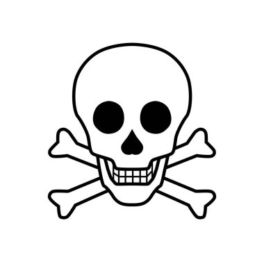 kafatası ve kemikler işaret tablosu