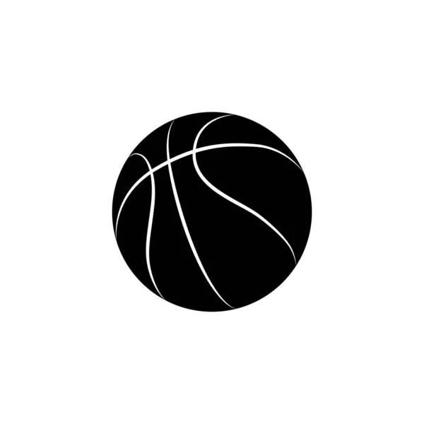 Баскетбольний Чорно Білий Ікон — стоковий вектор