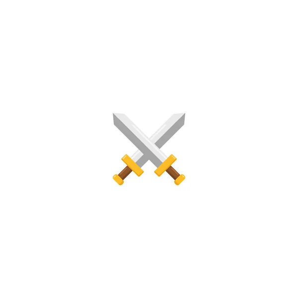 Crossed Swords Knight Swords — Stock Vector