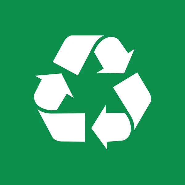 Reciclar Símbolo Verde Fondo Medio Ambiente Conservación — Vector de stock