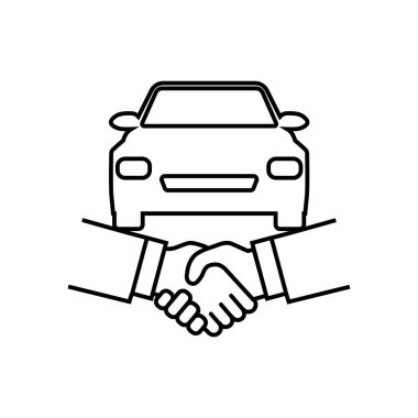 Araba satıldı. El sıkışın.