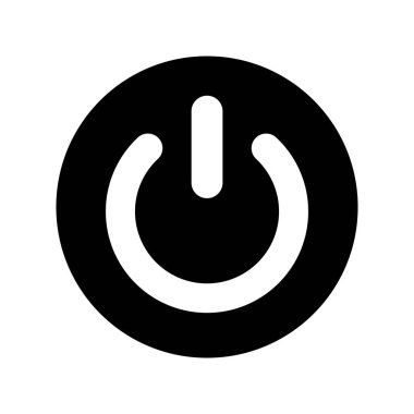 Simge siyah yuvarlak arkaplanı kapatma simgesi gücünü kapat