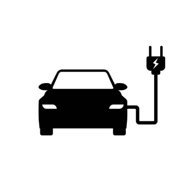 Elektrikli araba ve elektrik kablosu tıkaçı.