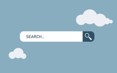 Arama motoru çevrimiçi arama çubuğu İnternet 'te bir şey arıyor