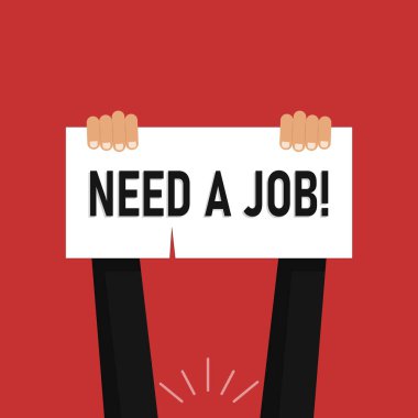 İş etiketi tahtası, işsizlik, iş arayan ve iş arayan kişiler