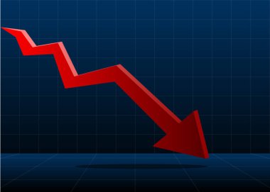 Büyük bir kırmızı ok büyük bir kayıp daralması yaşadı.