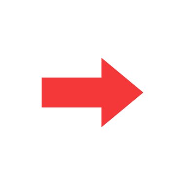 Sağ tarafı gösteren kırmızı ok doğru yönü gösterir