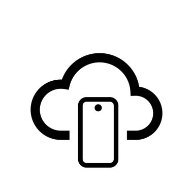 bulut teknolojisi simgesi sunucu bilgisayar akıllı telefon veri depolama