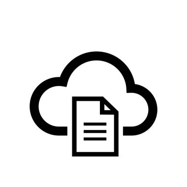 bulut teknolojisi simgesi sunucu bilgisayar dosyası belgesi