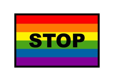 Anti LGBT bayrağı 6 renk gökkuşağı bayrağı Dur lgbt lgbt 'a hayır de