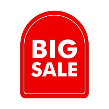 Kırmızı büyük indirim rozeti tanıtım işareti özel fiyat toprakları rozeti