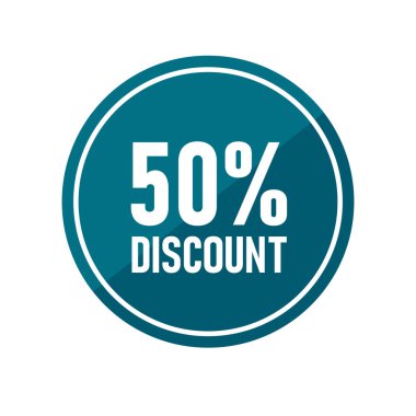 % 50 indirim rozetleri en iyi satış tanıtım satış pazarlama stratejisi mavi tasarım