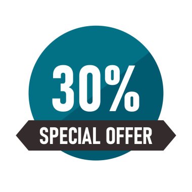 özel teklif rozetleri indirim% 30 en iyi anlaşma tanıtım satış pazarlama stratejisi mavi tasarım