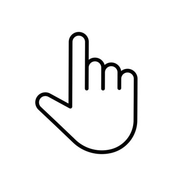 bilgisayar faresi imleci yukarı işaret eden el işaretçisine tıklayın